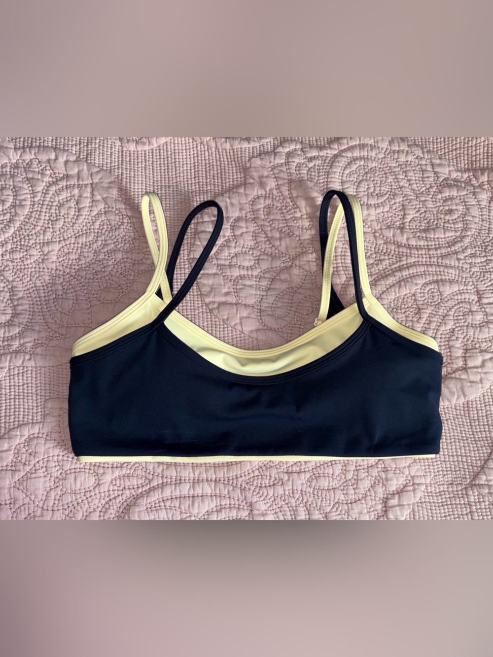 Liaison the Label - Cypress/Daylight double layer sports bra.